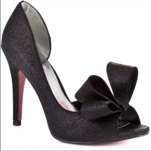 Paris Hilton Peep Toe Glitter Shoes